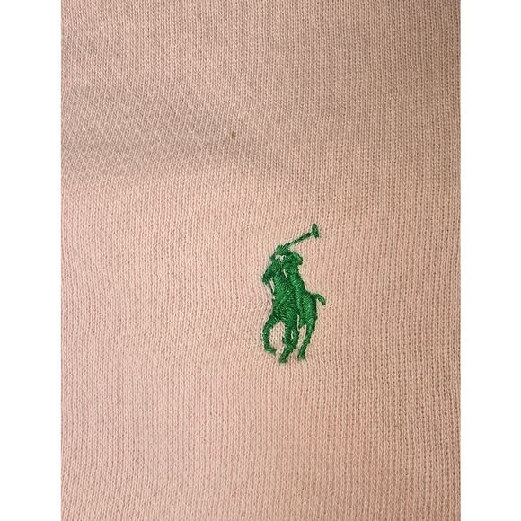 Youth Medium Ralph Lauren Sport Pink with Green Pony Sweatshirt cotton/acrylic - Picture 6 of 6